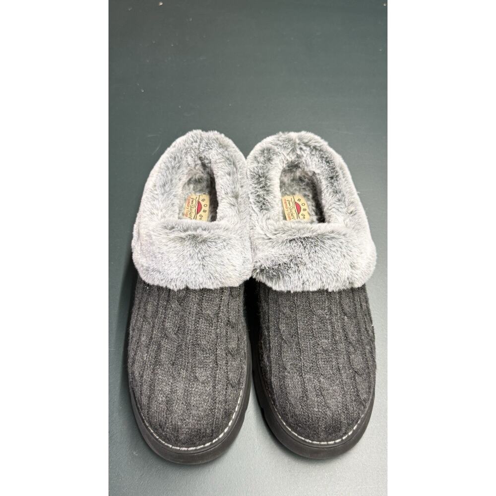 Skechers Bobs Women's Warm Greetings Keepsake Light Slippers Charcoal Size 10 - Picture 7 of 7